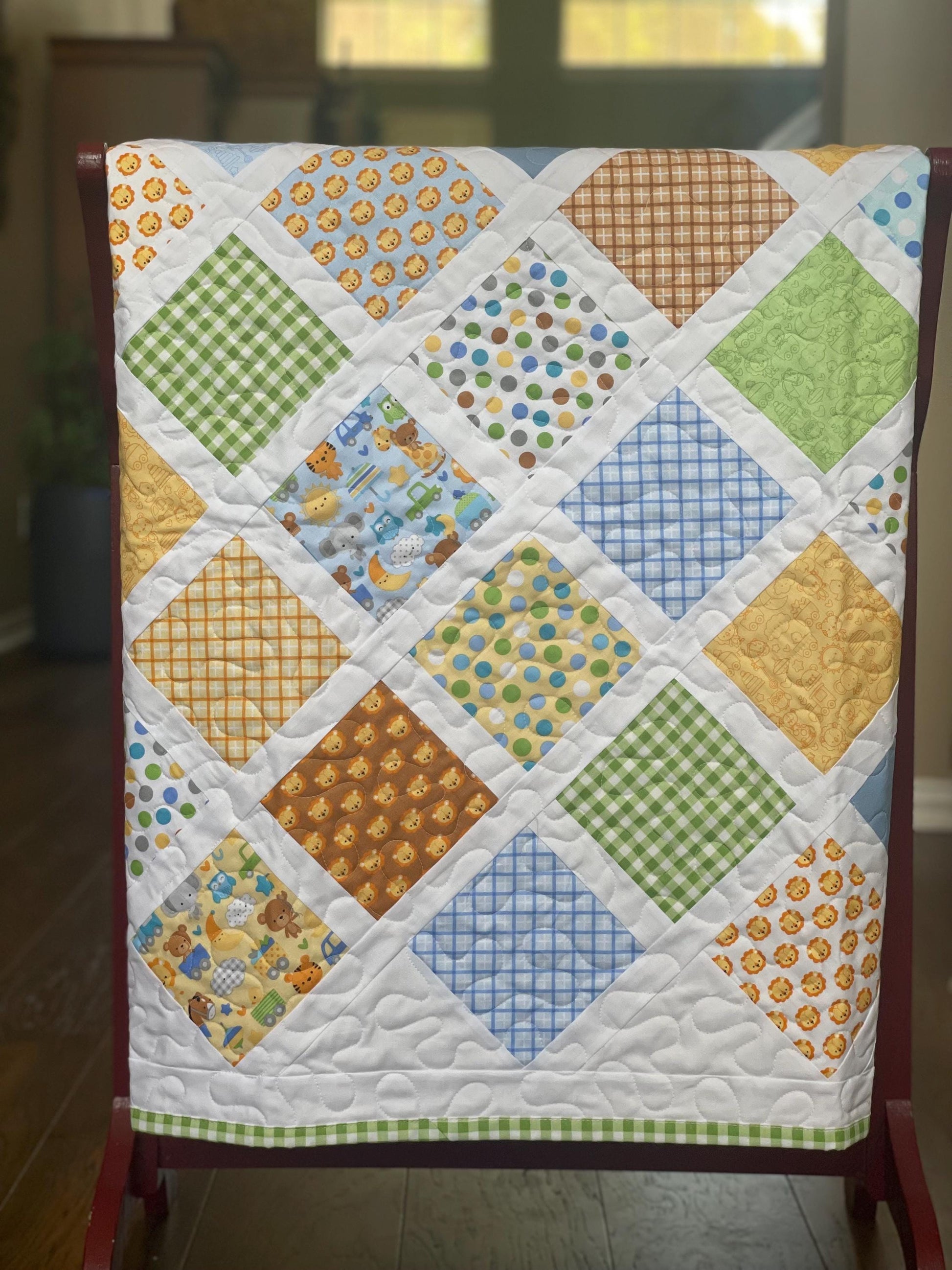 Handmade Special Delivery Baby Toddler Crib Quilt