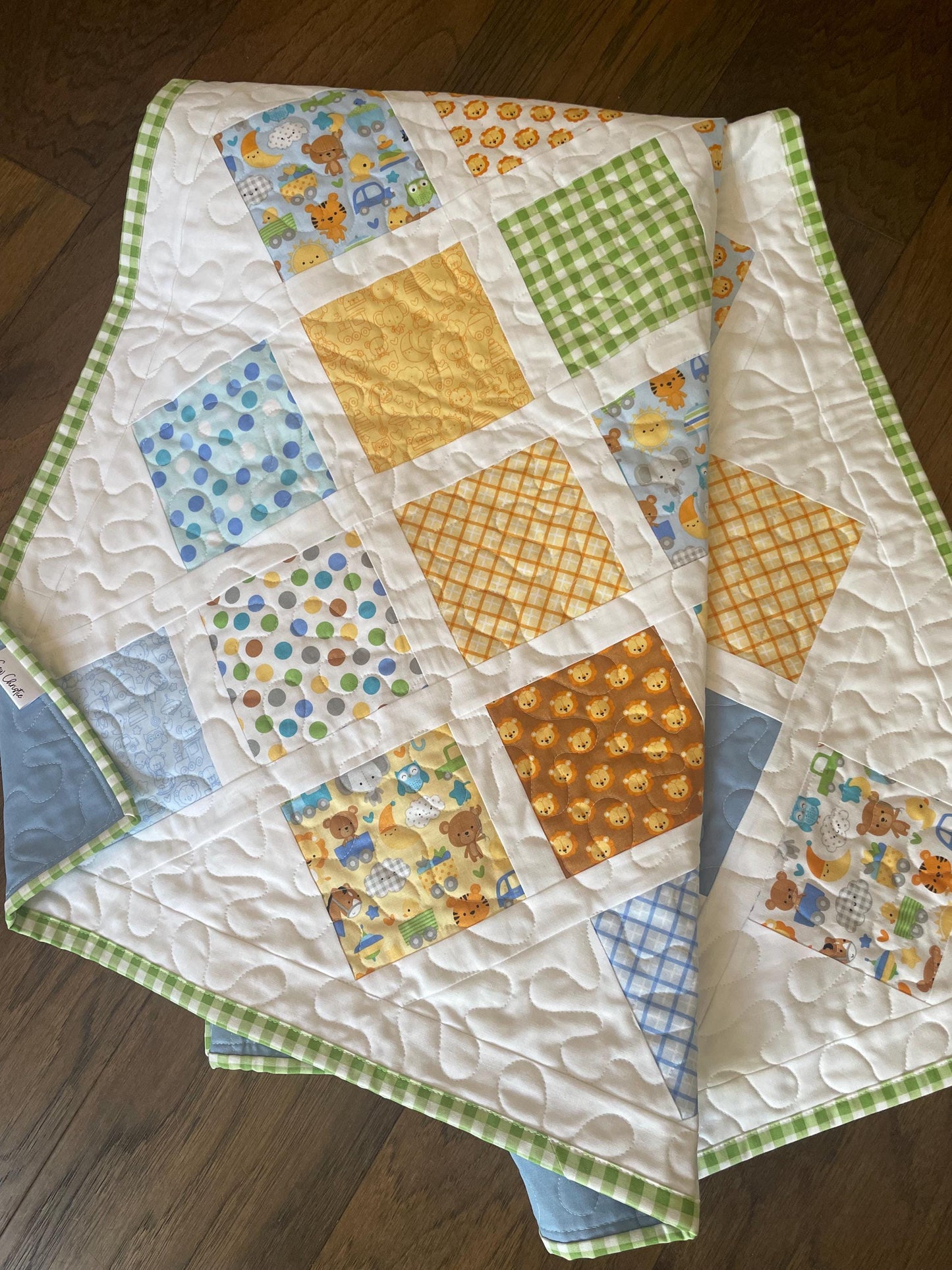 Handmade Special Delivery Baby Toddler Crib Quilt
