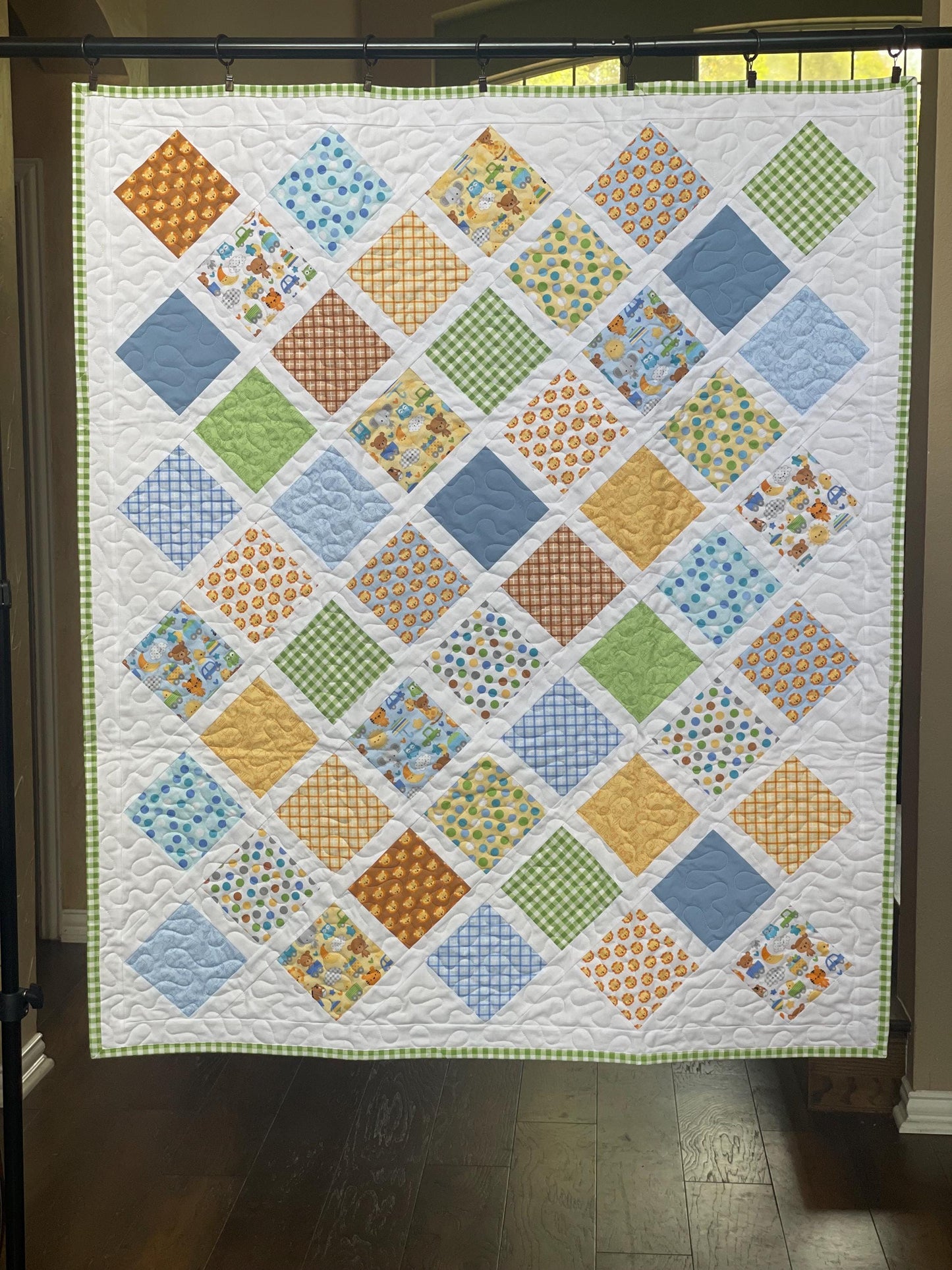 Handmade Special Delivery Baby Toddler Crib Quilt