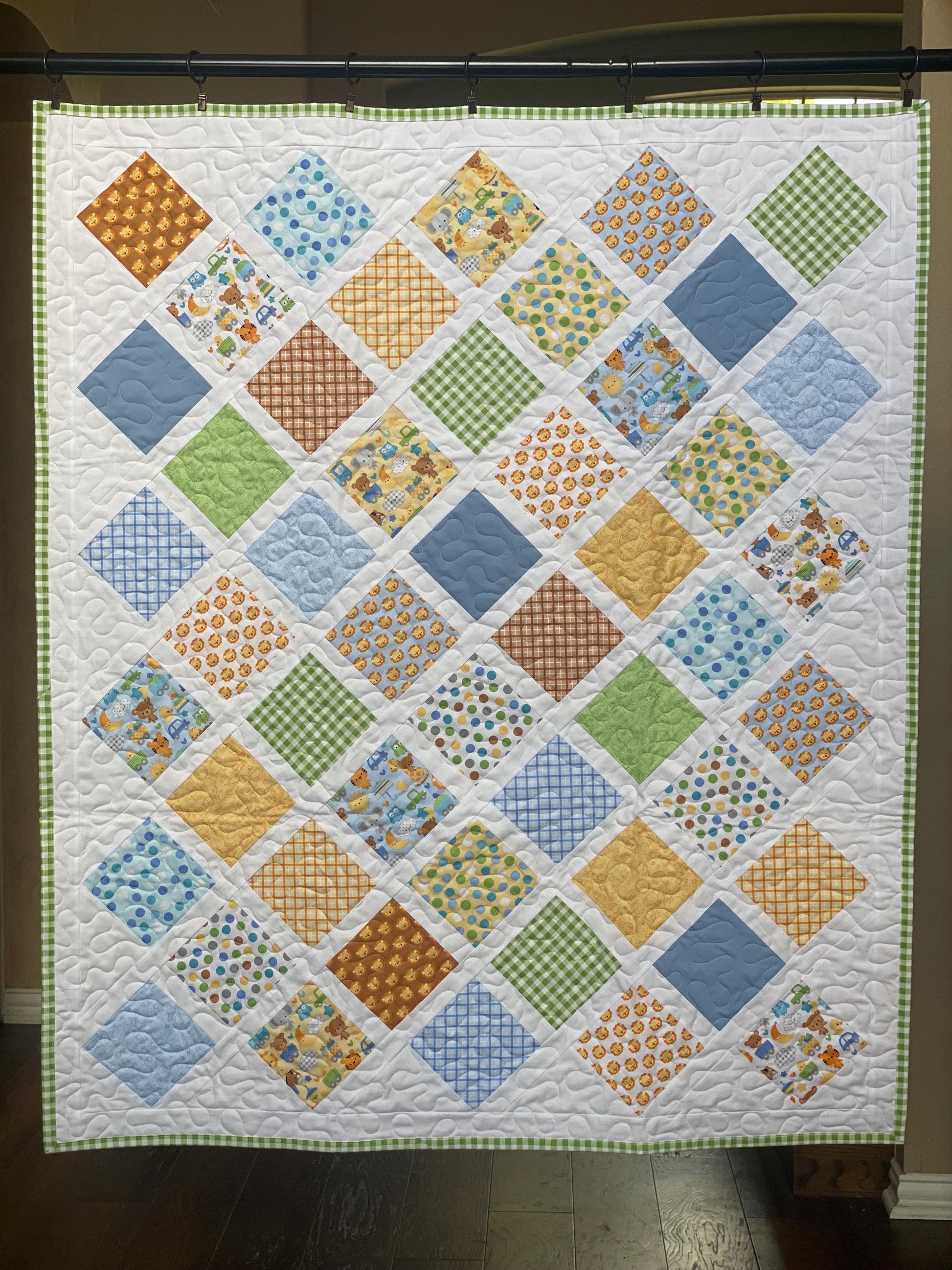 Handmade Special Delivery Baby Toddler Crib Quilt