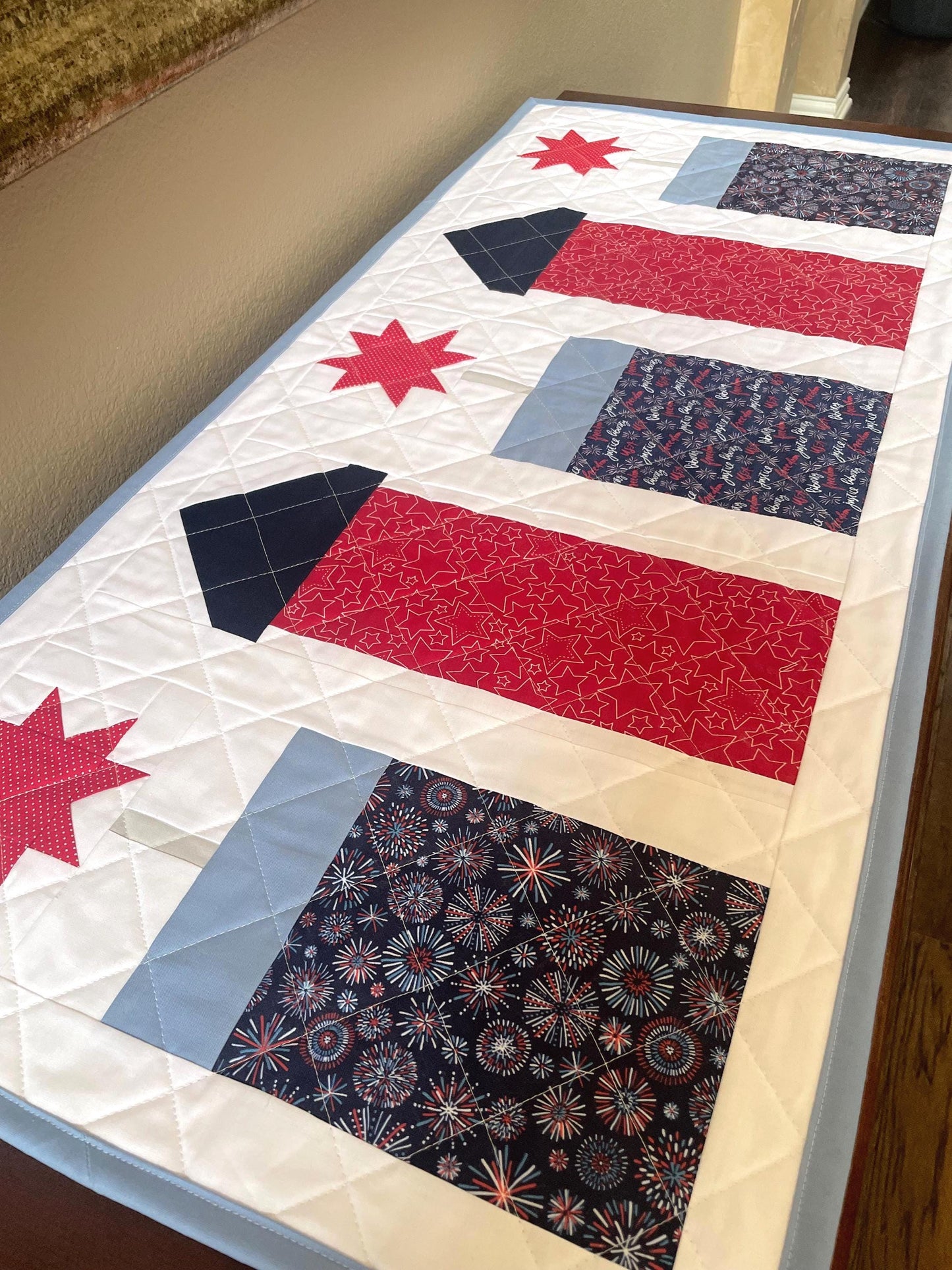 Fireworks Frenzy Table Runner – 39” x 18” | Table Décor