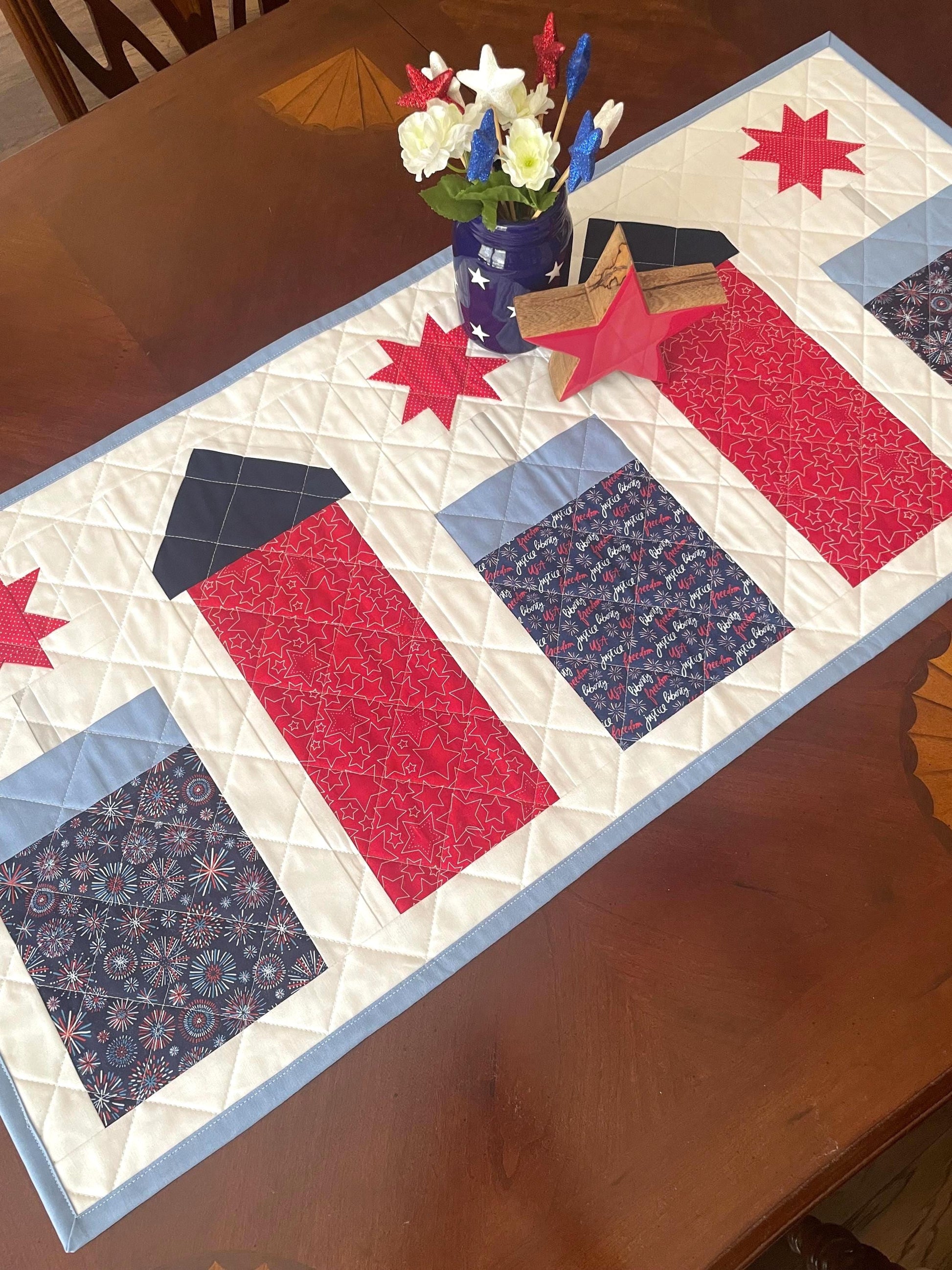 Fireworks Frenzy Table Runner – 39” x 18” | Table Décor
