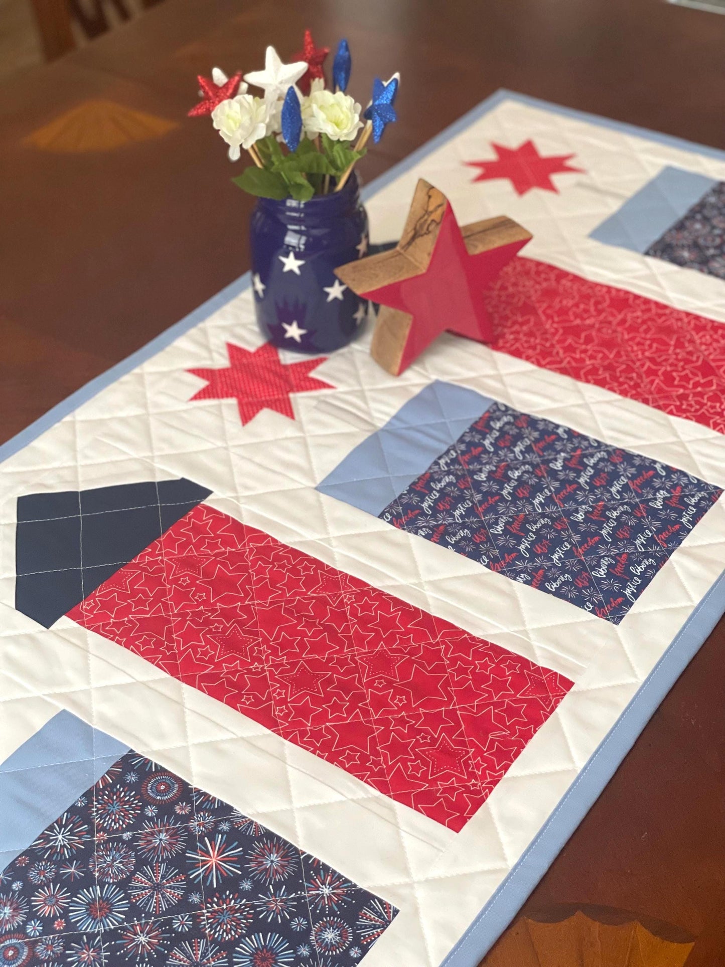 Fireworks Frenzy Table Runner – 39” x 18” | Table Décor