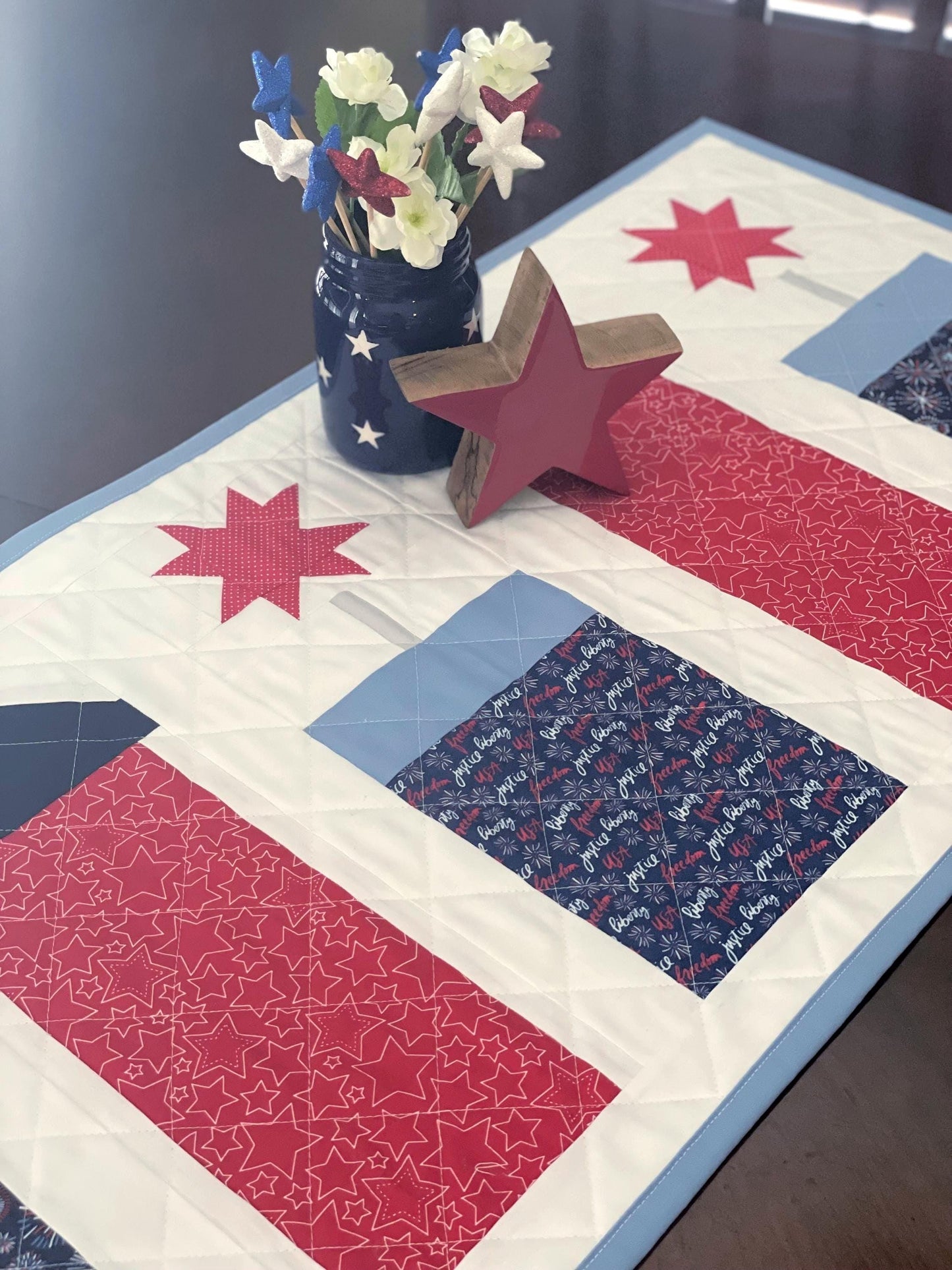 Fireworks Frenzy Table Runner – 39” x 18” | Table Décor